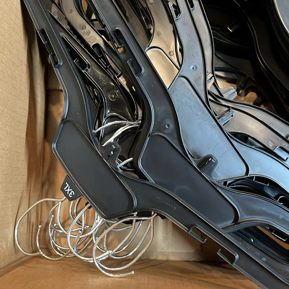 Lot of 40 Black Clothes Hangers 17